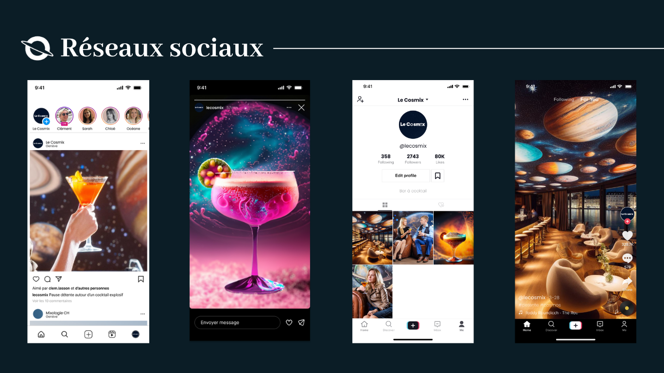 Réseaux sociaux Le Cosmix
